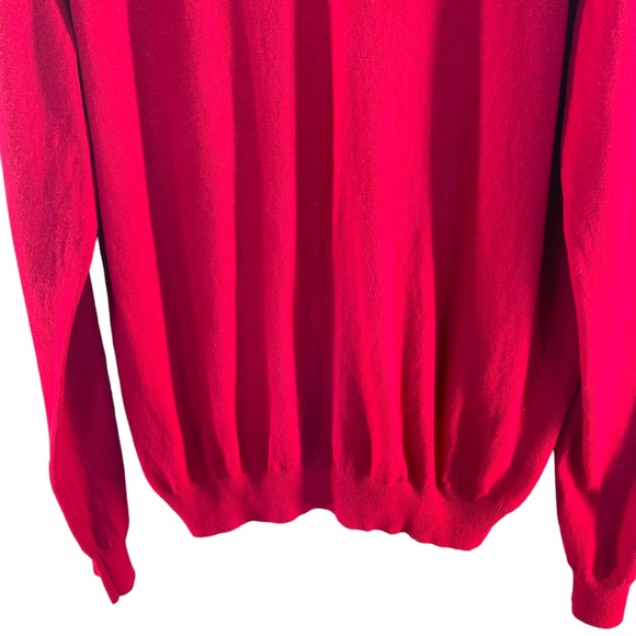 Foxcroft NWT Red V-Neck 90% Cotton 10% Cashmere Long Sleeve Sweater in Size XL - Picture 8 of 11